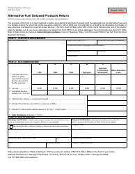 Document preview: Form 5560 Alternative Fuel Untaxed Products Return - Michigan