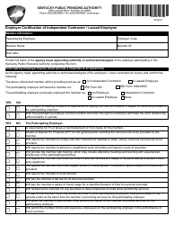 Form 6752 Employer Certification of Independent Contractor/Leased Employee - Kentucky