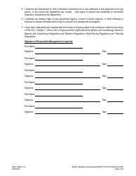 Form A450-1235LIC Event Tattoo Parlor License Application - Virginia, Page 3