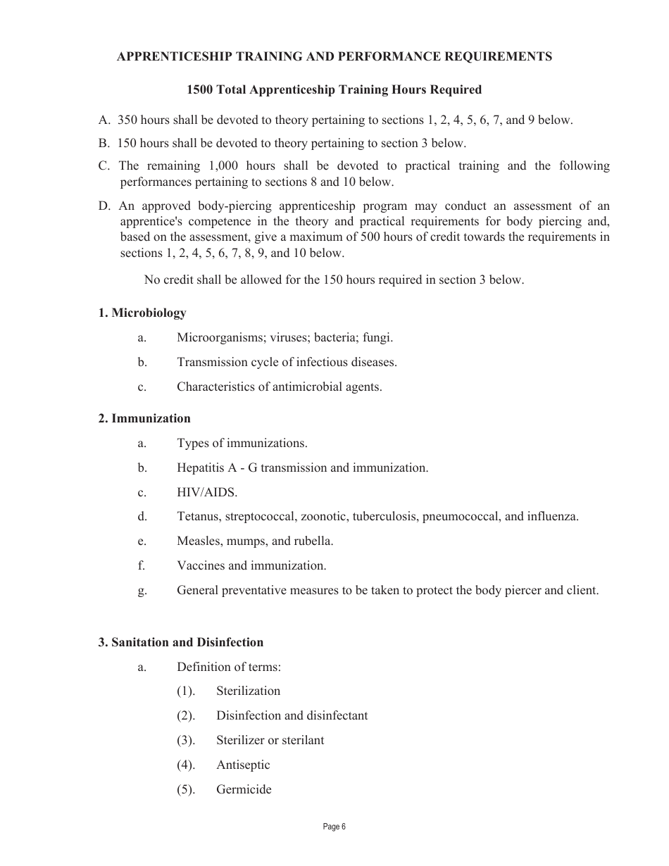 Form A450-BP_SOA Body-Piercing Apprentice Certification Application - Virginia, Page 9