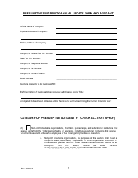 Presumptive Suitability Annual Update Form and Affidavit - Louisiana, Page 3