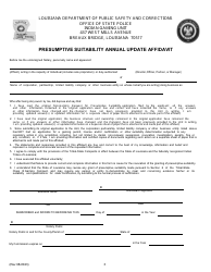 Presumptive Suitability Annual Update Form and Affidavit - Louisiana, Page 5