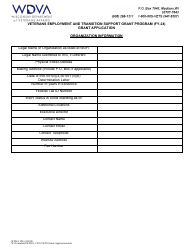 Form WDVA2216 Grant Application - Veterans Employment and Transition Support Grant Program - Wisconsin, Page 3