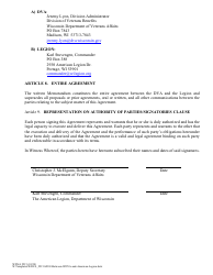 Form WDVA2215 Memorandum of Understanding Between the State of Wisconsin, Department of Veterans Affairs and the American Legion, Department of Wisconsin - Wisconsin, Page 4