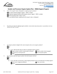 Form AGR2180 Section I Outgoing Products - Handler and Processor Organic System Plan - Wsda Organic Program - Washington, Page 2