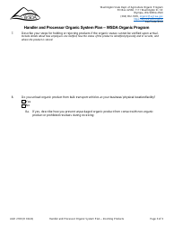 Form AGR2180 Section D Incoming Products - Handler and Processor Organic System Plan - Wsda Organic Program - Washington, Page 3