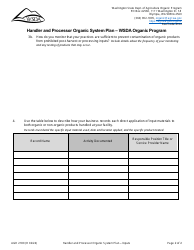 Form AGR2180 Section F Post-harvest &amp; Processing Input Materials - Handler and Processor Organic System Plan - Wsda Organic Program - Washington, Page 2