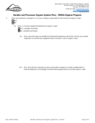 Form AGR2180 Handler and Processor Organic System Plan - Wsda Organic Program - Washington, Page 2