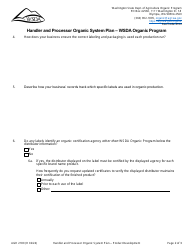 Form AGR2180 Section N Product Development - Handler and Processor Organic System Plan - Wsda Organic Program - Washington, Page 2