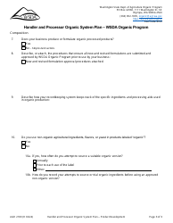 Form AGR2180 Section N Product Development - Handler and Processor Organic System Plan - Wsda Organic Program - Washington, Page 3