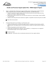 Form AGR2180 Section A Product Flow - Handler and Processor Organic System Plan - Wsda Organic Program - Washington, Page 2