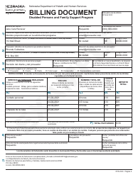 Formulario CFS-22-S Documento De Facturacion - Programa De Apoyo a Las Personas Con Discapacidad Y a Las Familias - Nebraska (Spanish), Page 4