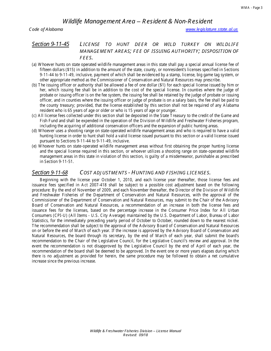 Wildlife Management Area License - Alabama, Page 4
