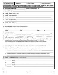 AZPDES Form 1 AZPDES Application - General Information - Arizona, Page 2
