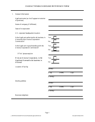 Character/Background Reference Form for Hazardous Waste Facility Permit Application Form for Permit Applicant - Arizona, Page 2
