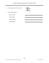 Character/Background Reference Form for Hazardous Waste Facility Permit Application Form for Permit Applicant - Arizona, Page 7