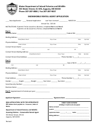 Document preview: Snowmobile Rental Agent Application - Maine