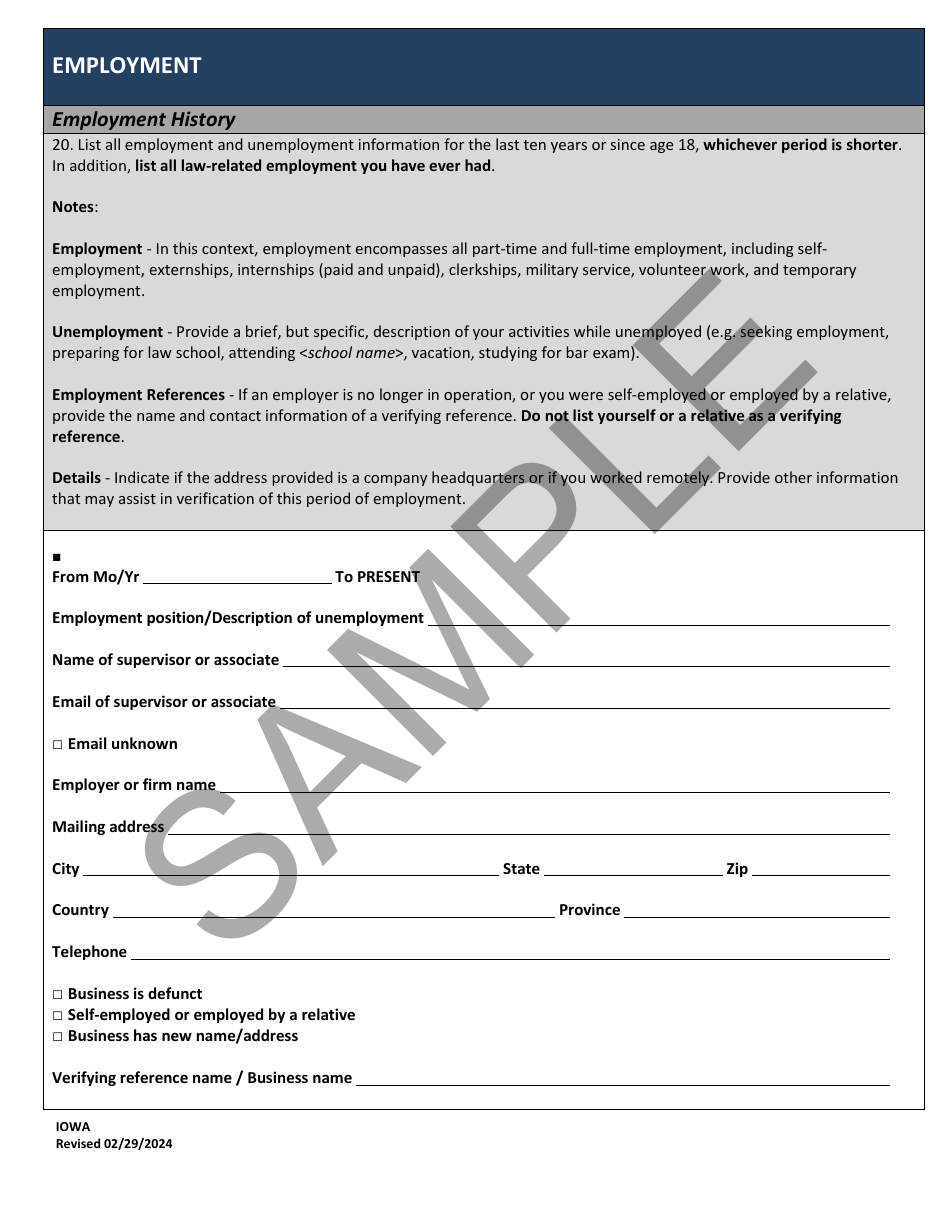 Character Report Application - Sample - Iowa, Page 11