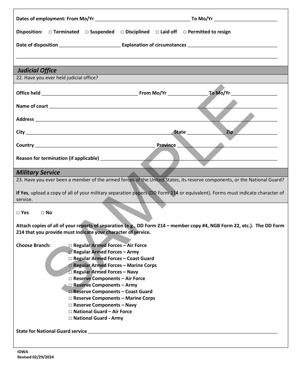 Character Report Application - Sample - Iowa, Page 15