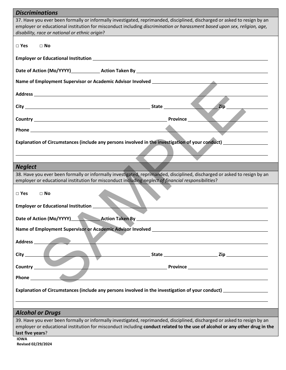 Character Report Application - Sample - Iowa, Page 24