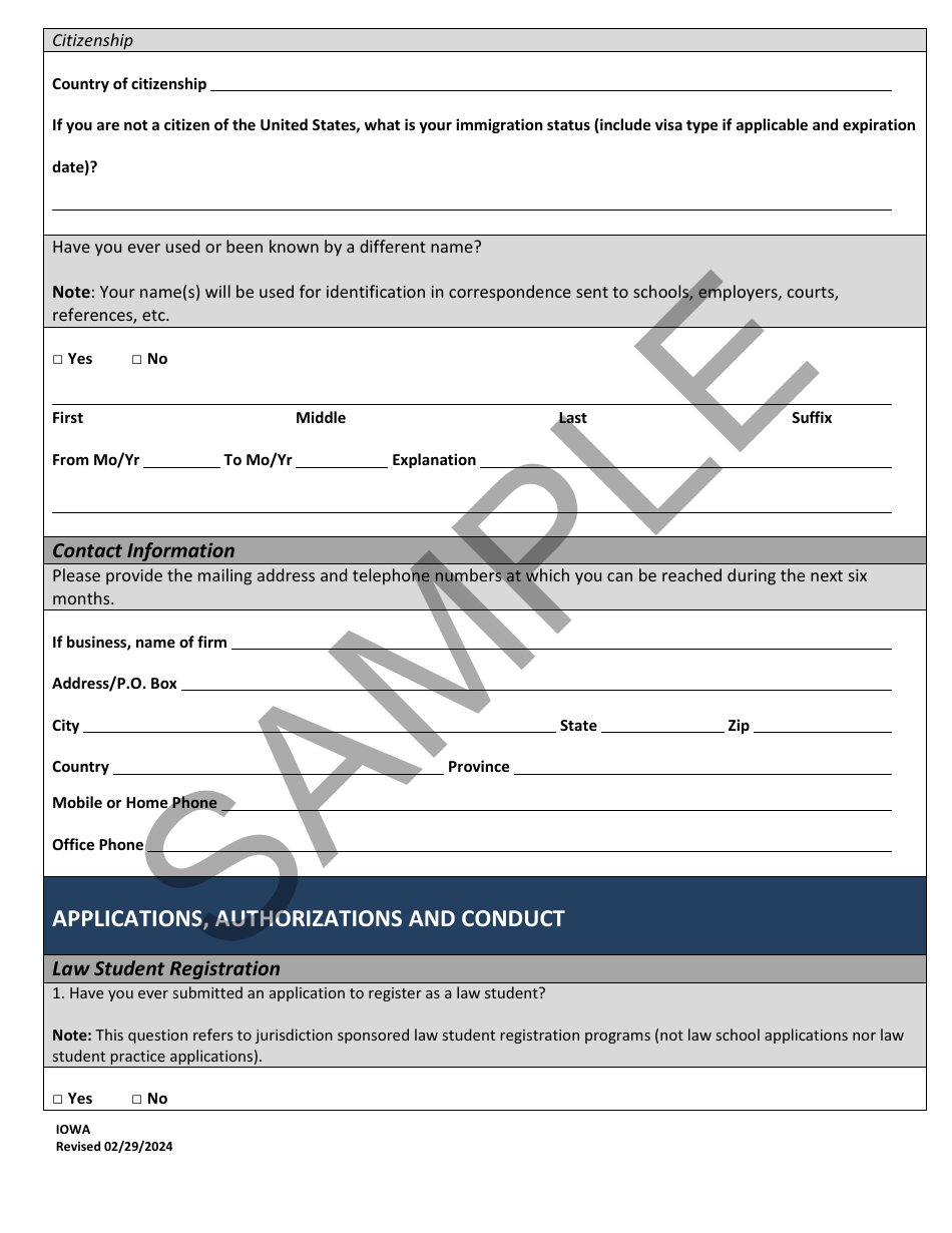 Character Report Application - Sample - Iowa, Page 2