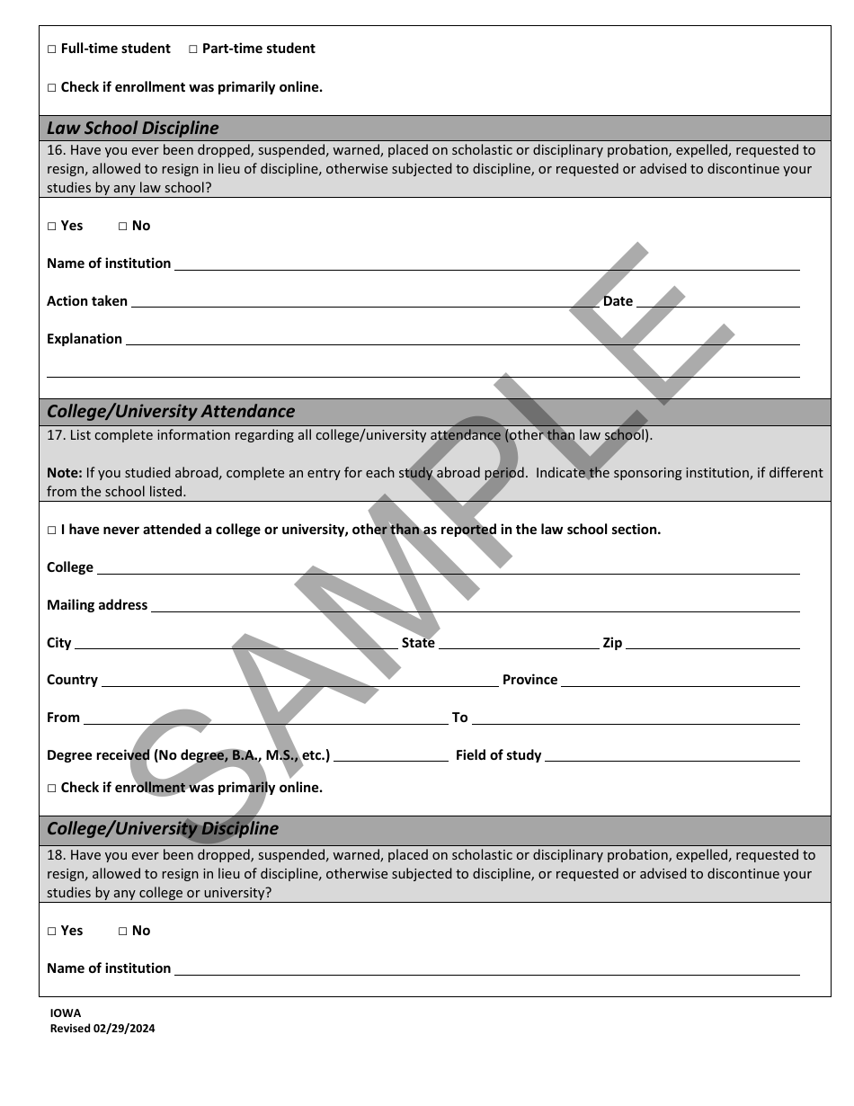 Character Report Application - Sample - Iowa, Page 9