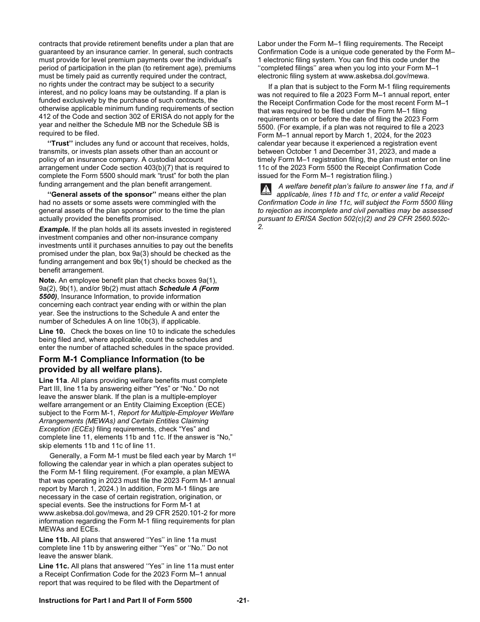 Instructions for Form 5500 Annual Return / Report of Employee Benefit Plan, Page 21