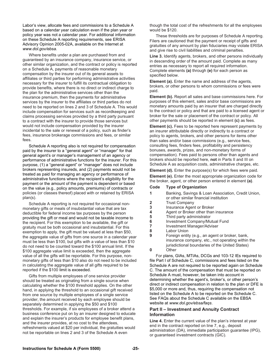Instructions for Form 5500 Annual Return / Report of Employee Benefit Plan, Page 25