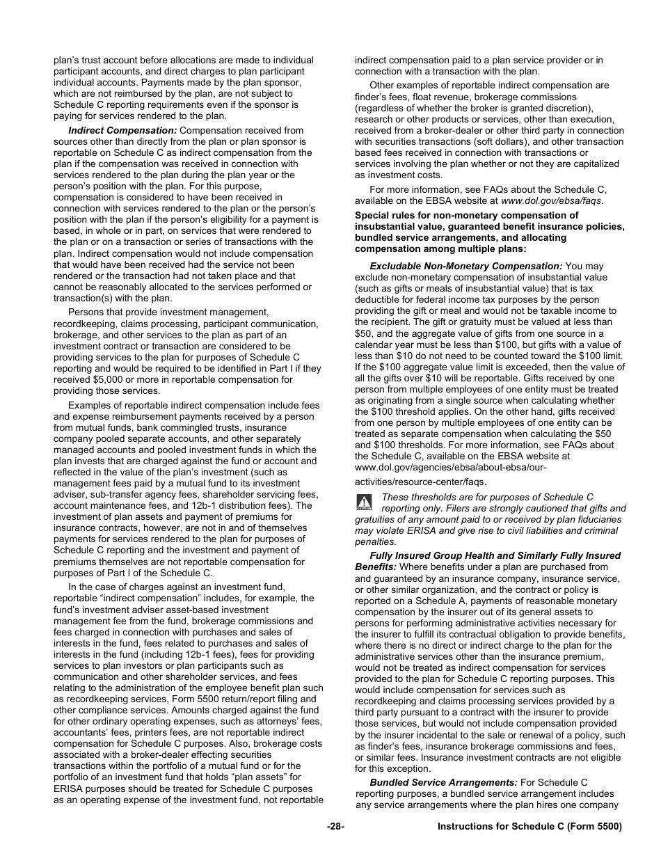 Instructions for Form 5500 Annual Return / Report of Employee Benefit Plan, Page 28