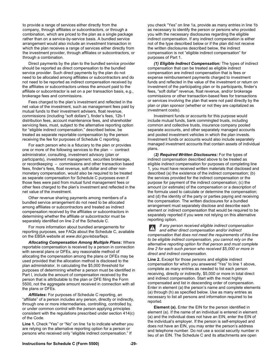 Instructions for Form 5500 Annual Return / Report of Employee Benefit Plan, Page 29