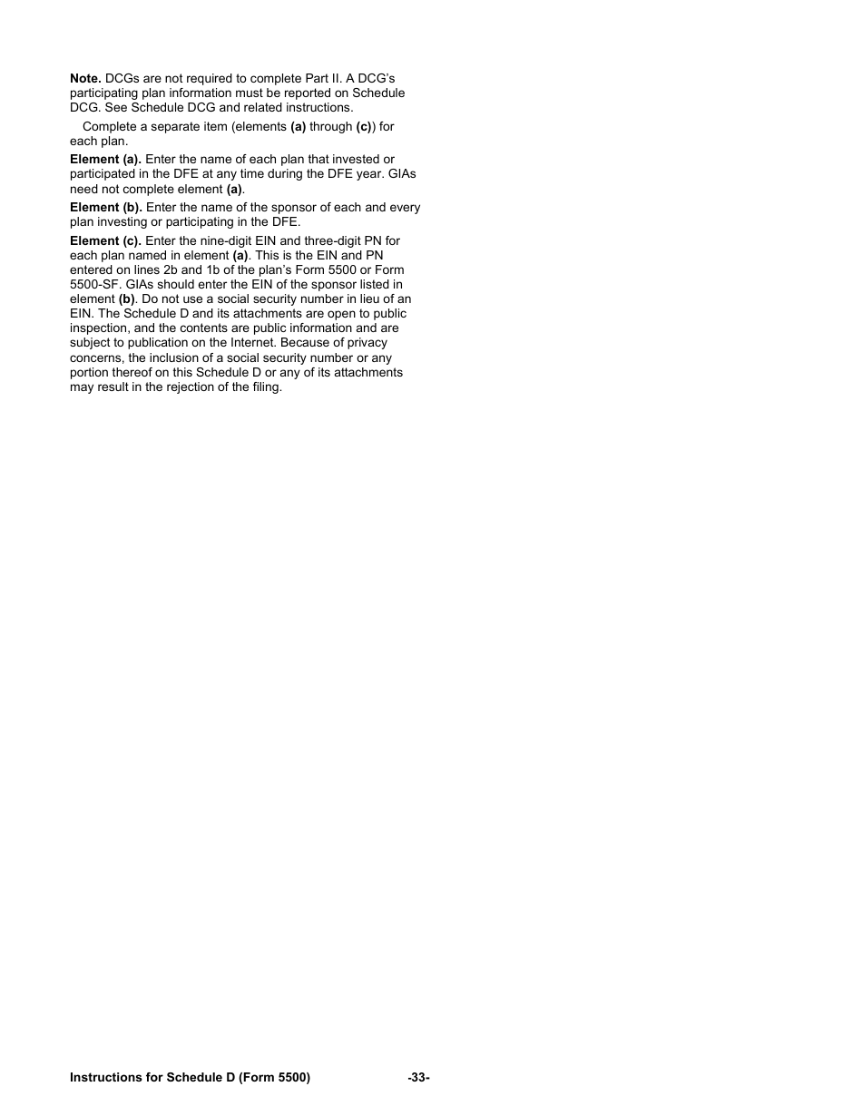 Instructions for Form 5500 Annual Return / Report of Employee Benefit Plan, Page 33