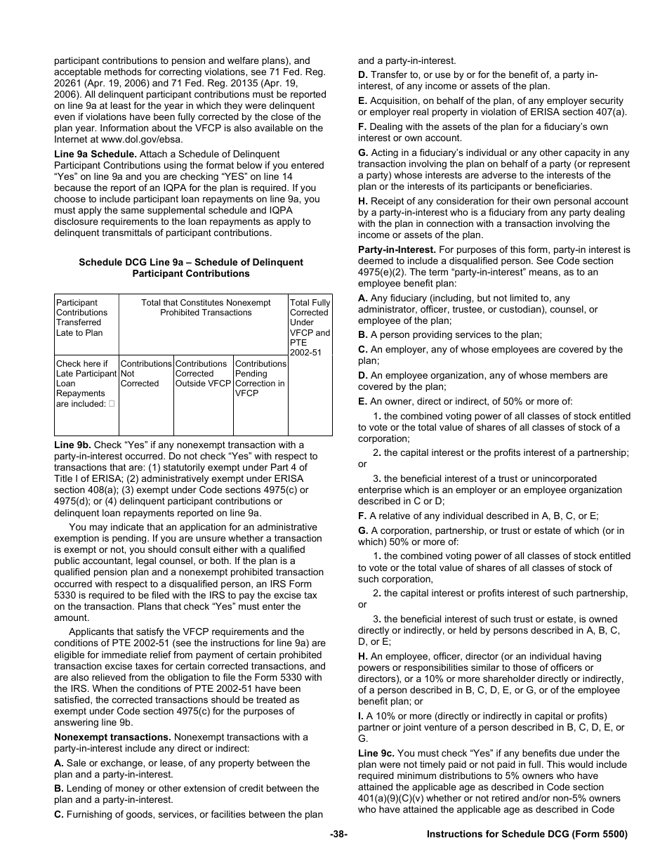 Instructions for Form 5500 Annual Return / Report of Employee Benefit Plan, Page 38