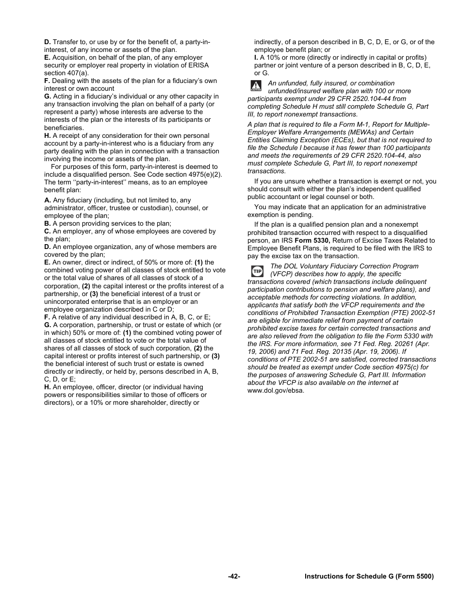 Instructions for Form 5500 Annual Return / Report of Employee Benefit Plan, Page 42