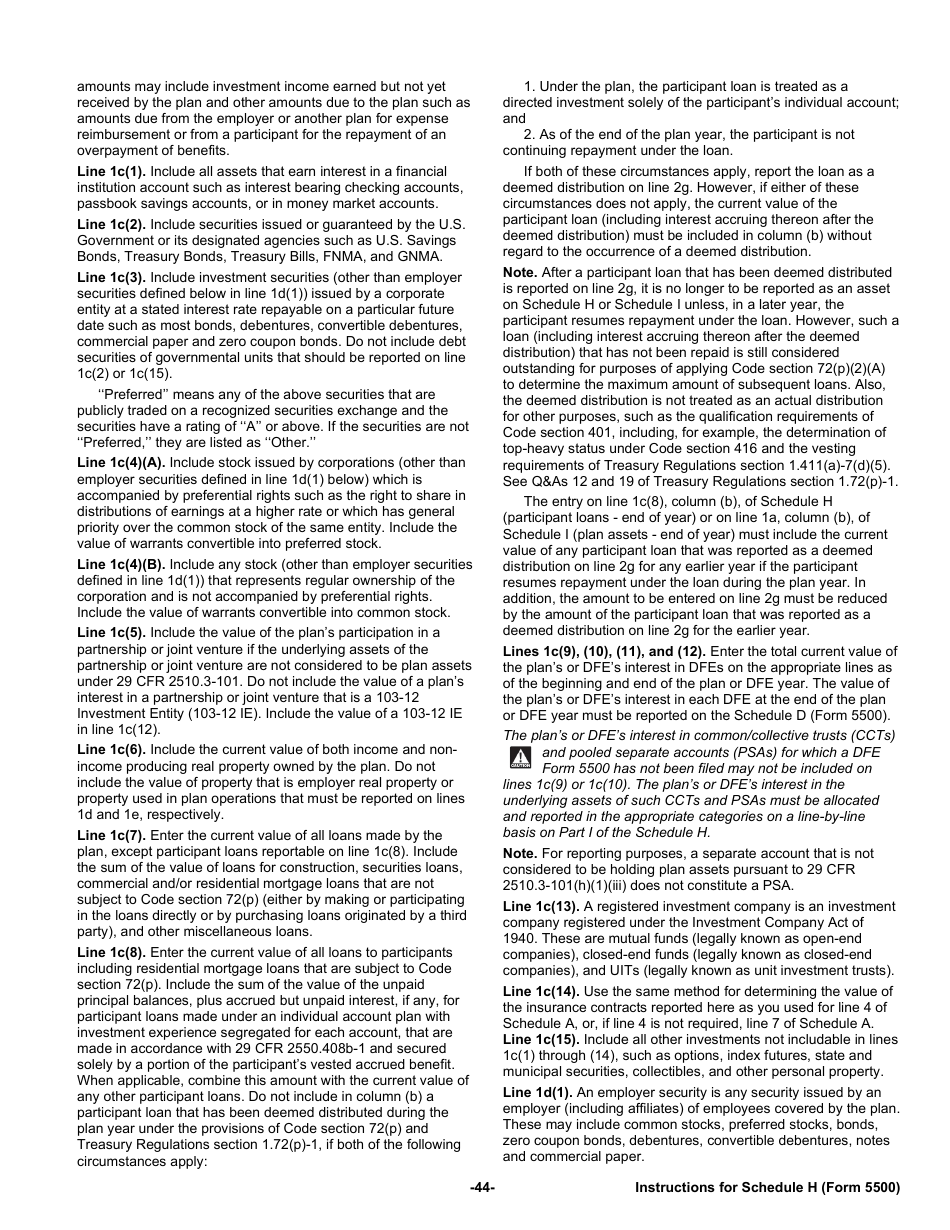 Instructions for Form 5500 Annual Return / Report of Employee Benefit Plan, Page 44