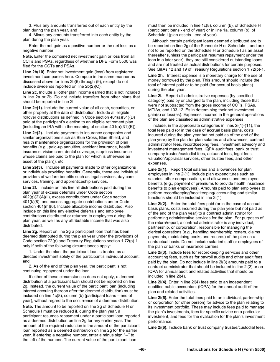 Instructions for Form 5500 Annual Return / Report of Employee Benefit Plan, Page 46