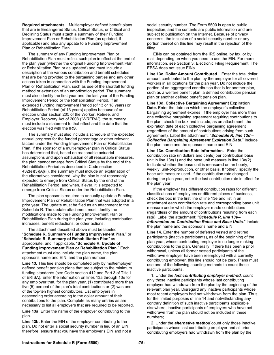 Instructions for Form 5500 Annual Return / Report of Employee Benefit Plan, Page 75