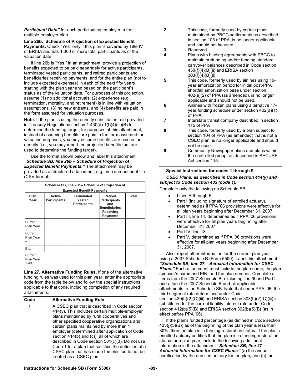 Instructions for Form 5500 Annual Return / Report of Employee Benefit Plan, Page 89