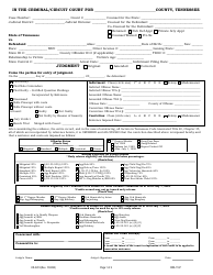 Form CR-3419 Judgment - Tennessee, Page 2