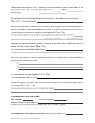 Application for Alcoholic Beverage License - City of Williston, North Dakota, Page 4