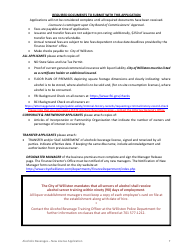 Application for Alcoholic Beverage License - City of Williston, North Dakota, Page 7