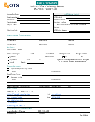 Form OTS-46 Iway Order Form - Louisiana