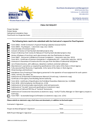 Document preview: DMS Form CM10 Final Pay Request - Florida