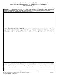 Form FA-11D Substance Abuse/Behavioral Health Authorization Request - Nevada, Page 4