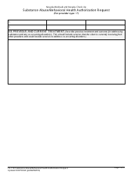 Form FA-11D Substance Abuse/Behavioral Health Authorization Request - Nevada, Page 5