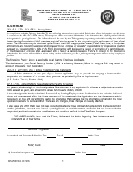 Form DPSSP0092 Gaming Employee State Certification Renewal Application - Louisiana, Page 4
