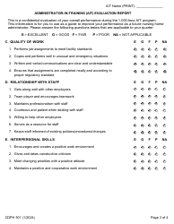 Form CDPH501 Administrator-In-training (Ait) Evaluation Report - California, Page 3