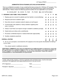 Form CDPH501 Administrator-In-training (Ait) Evaluation Report - California, Page 4