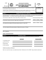 Form SC656 Application for Offer in Compromise - South Carolina