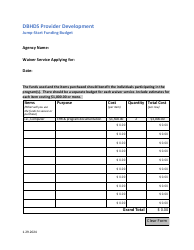 Dbhds Forms.pdf Virginia Jump-Start Funding Budget - Dbhds Provider Development - Fill ...
