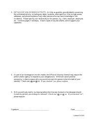 Private Detective Unlicensed Activity Form - Kansas, Page 2